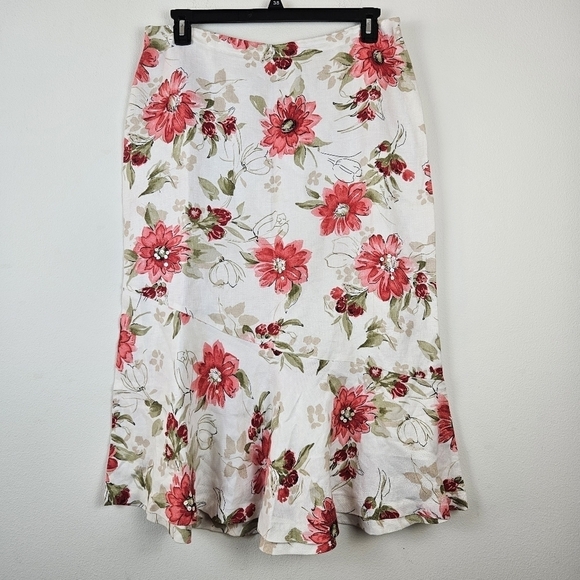 Emma James Floral Print Skirt Size 14 - Picture 1 of 6